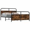 VidaXL Metal Bed Frames Without Mattress Smoked Oak 150x200 Cm, Bedroom Furniture, Double Bed, Bed Base, Bed, 3318637