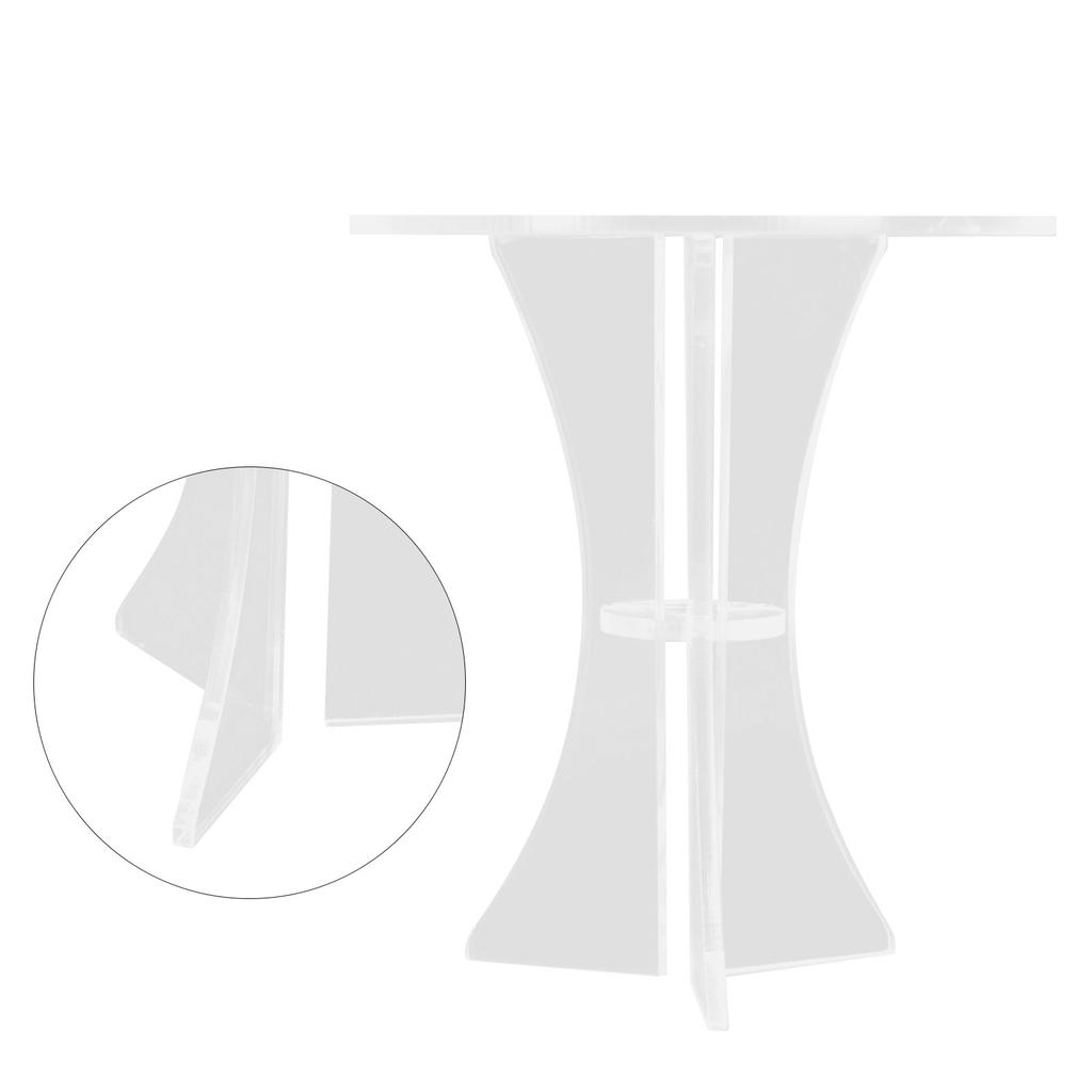 1:6 Dollhouse Transparent Acrylic Round Table Miniature Furniture Doll House Decor