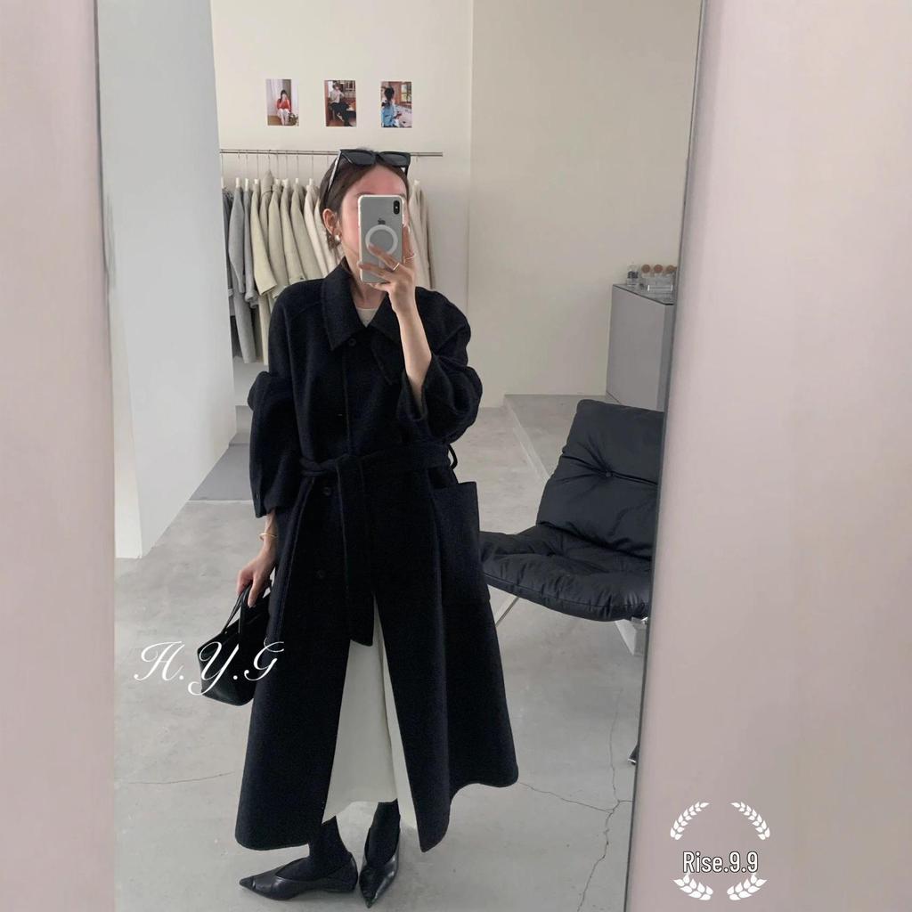 Korean Style Double-Sided Wool Coat for Women - Autumn/Winter Collection