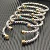 David Pulsera Brazalete de Alambre Trenzado con Diamantes de Colores de Alta Calidad Pulseras de Lujo Unisex Joyería Regalo Unisex