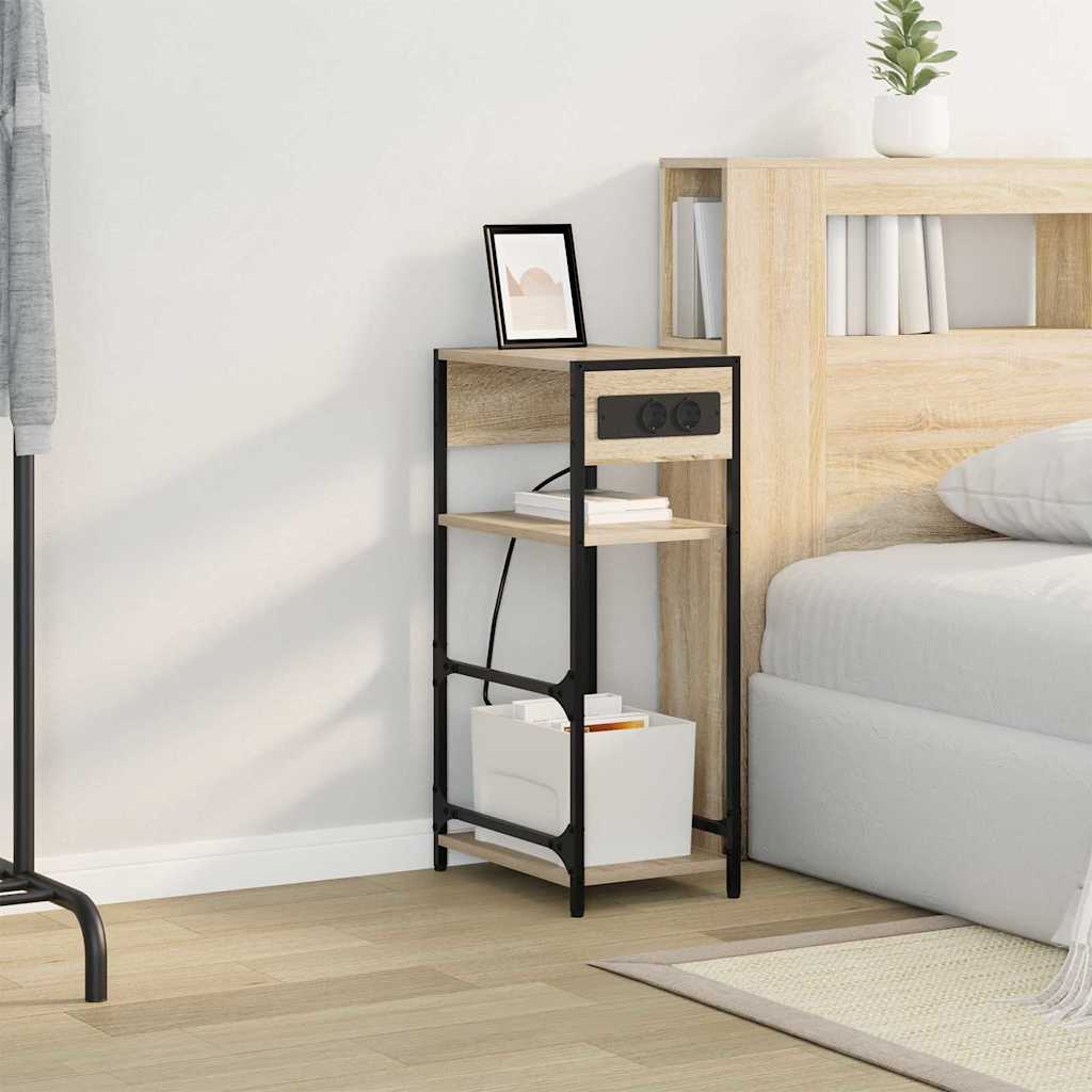 Nightstand Sonoma Oak 40 X 27 X 76 Cm Particleboard