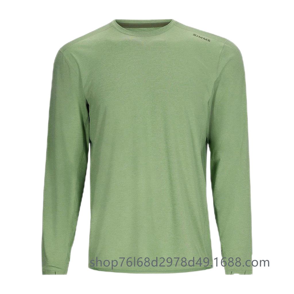 SIMMS Fishing Suit Luya Long-sleeved Crew Neck T-shirt Men's Summer Sunscreen Suit UPF50 Quick-drying Breathable Fishing Suit