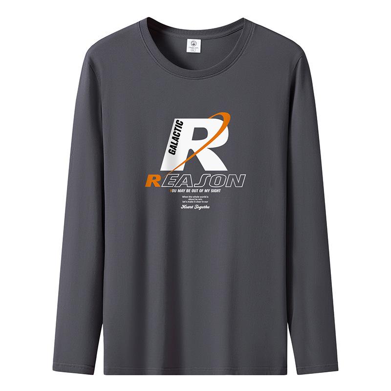 Reason Pattern Mens Long Sleeved Tee Shirt Pure Cotton S-5XL Man Casual Pullovers 