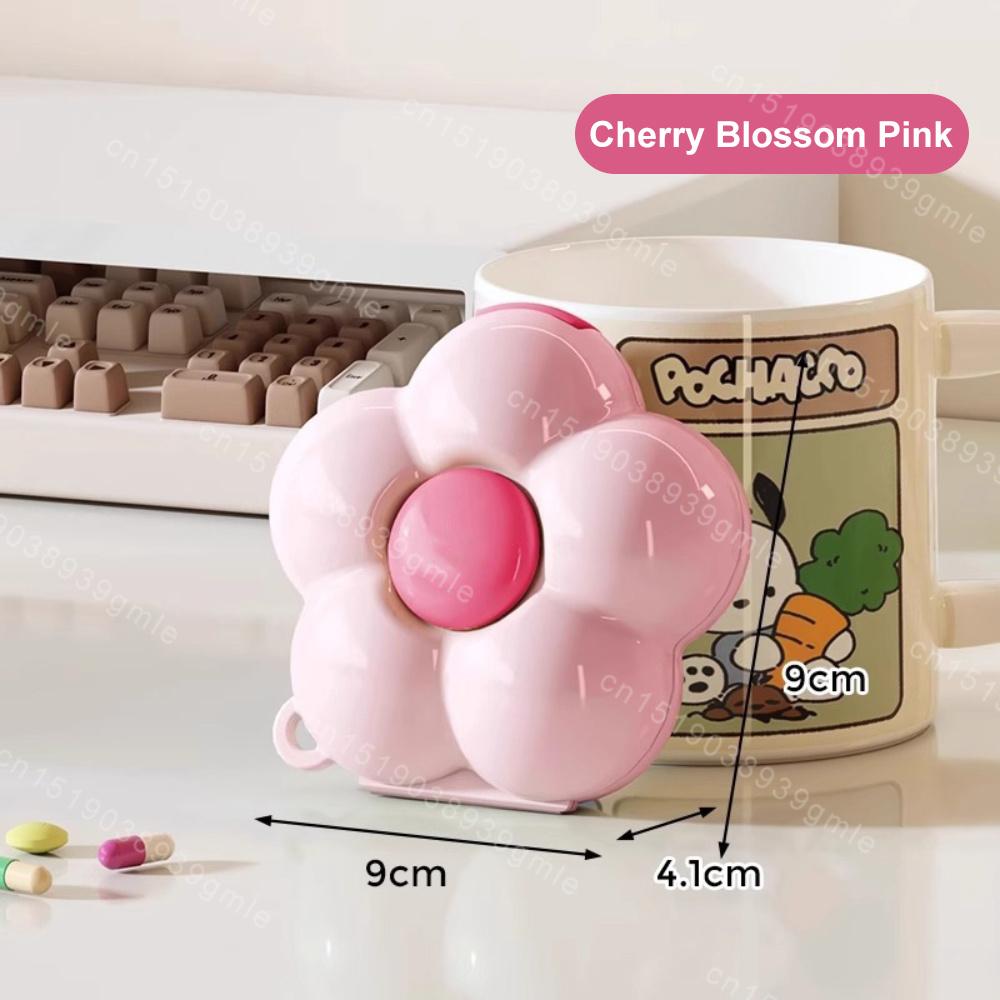 Flower Shape Storage Box Waterproof Dividers Case Portable Dopamine Medicine Box Medicine Box Multi Compartment Storage of Pills
