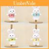 Cute Rabbit Plush Toy With Short Pile Fabric For Bag Decoration And Collection