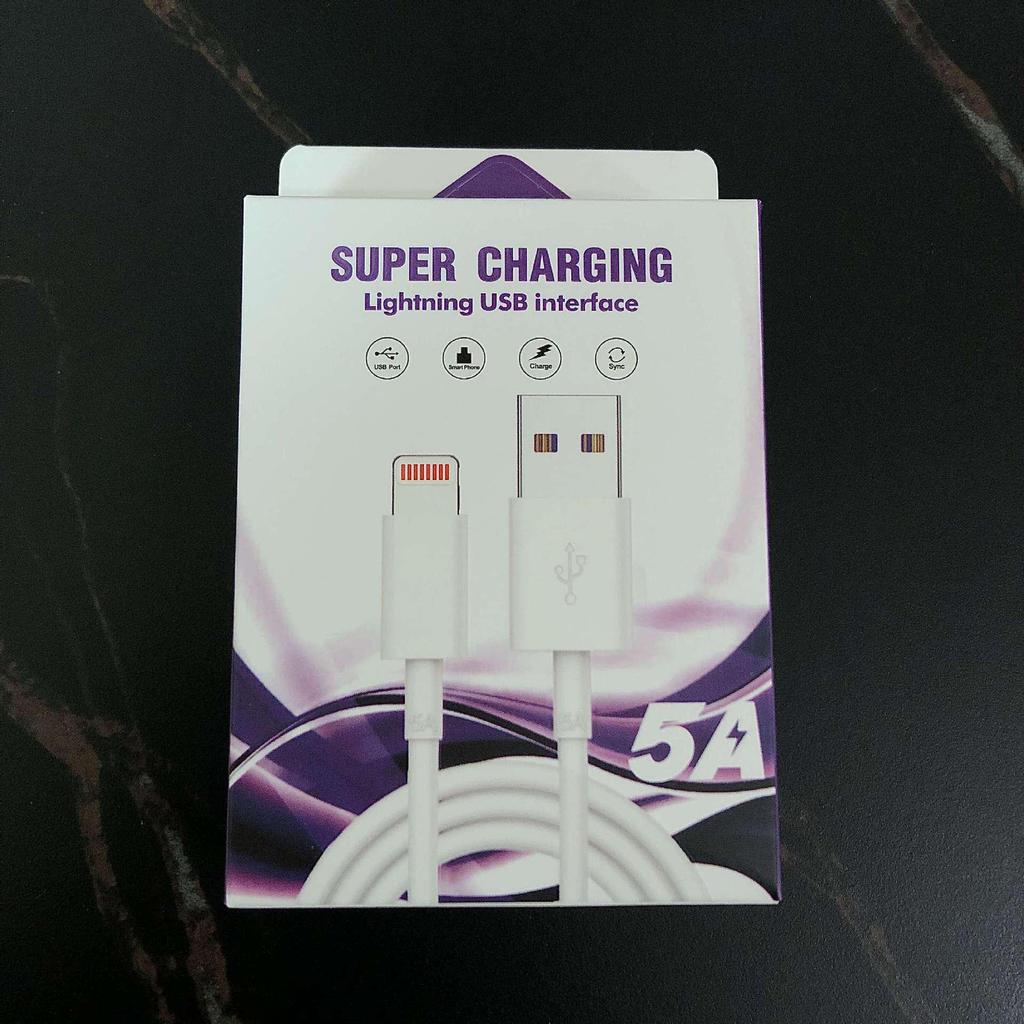 5A Superschnelllade-USB-Kabel für Android, Huawei, Apple, Typ-C mit Digitalanzeige