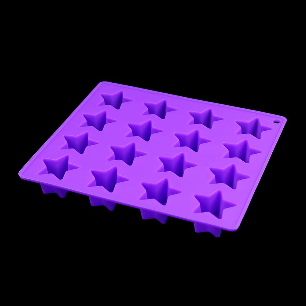 Silicone World DIY Five-pointed Star Ice Cube Silicone Molds 16 Grids Star Ice Grid Mold Ice Making Tray Chocolate Baking Tools