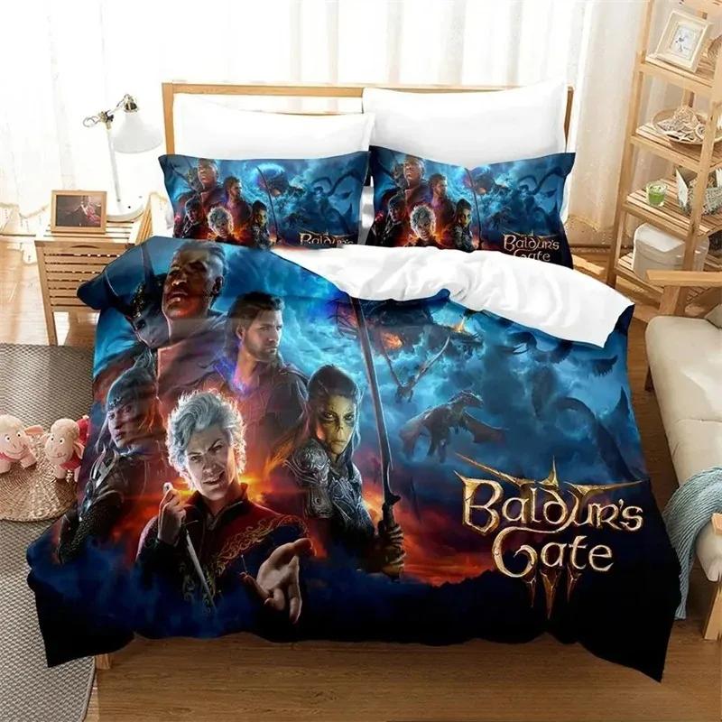 Baldurs Gate 3 Game 3D New Duvet Cover Pillowcase Bedding Set Adult Boy Girl Bedroom Decoration Children Single Double Large