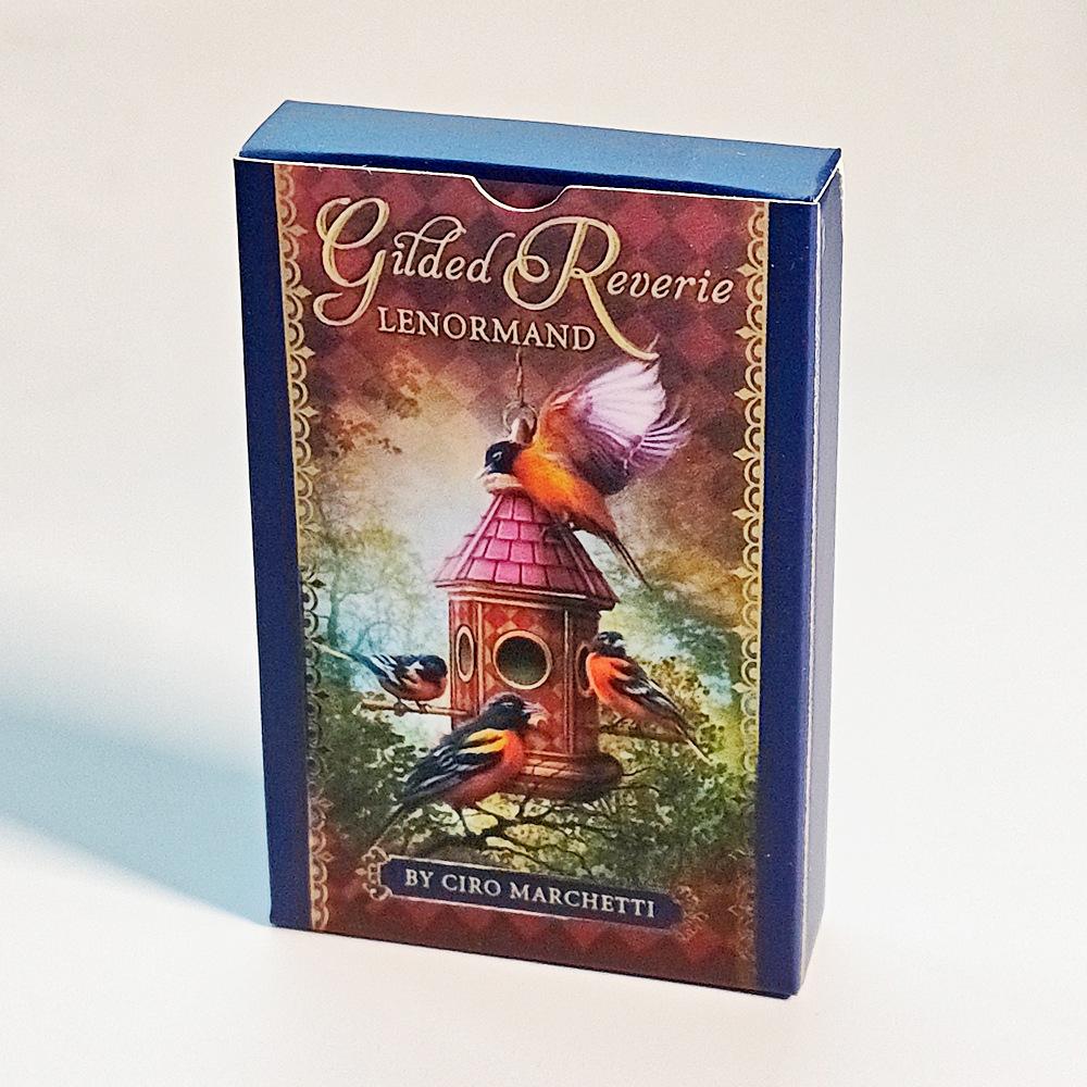 36pcs Lenormand Cards Printed on 350GSM Double-embossed Cardstock Gilded Reverie Lenormand Deck