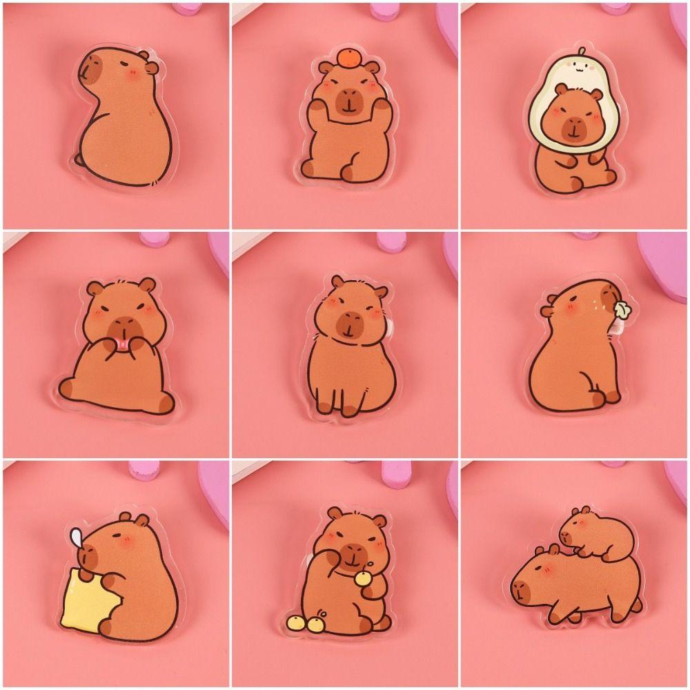 Cute Acrylic Capybara Pin Kapibara Kapibara Badge Exquisite Capybara Brooch Girl