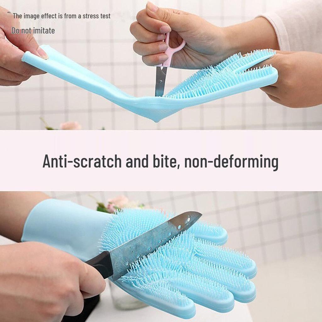 Silicone Bath Brush Gloves for Pets - Massage and Scrub for Dogs and Cats.