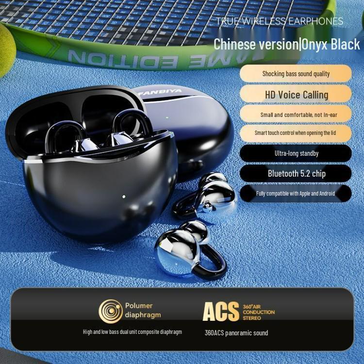 

Fanbiai J21A Air Conduction Wireless Bluetooth Earbuds - Waterproof, Anti-drop, Long Battery Life, High-End Sound for Sports