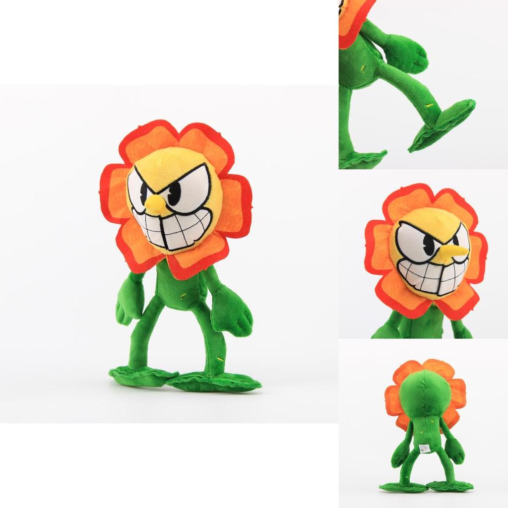 Cagney Carnation Cuphead 10" Authentic Plush New Series 2 Soft And Premium Quality Toy