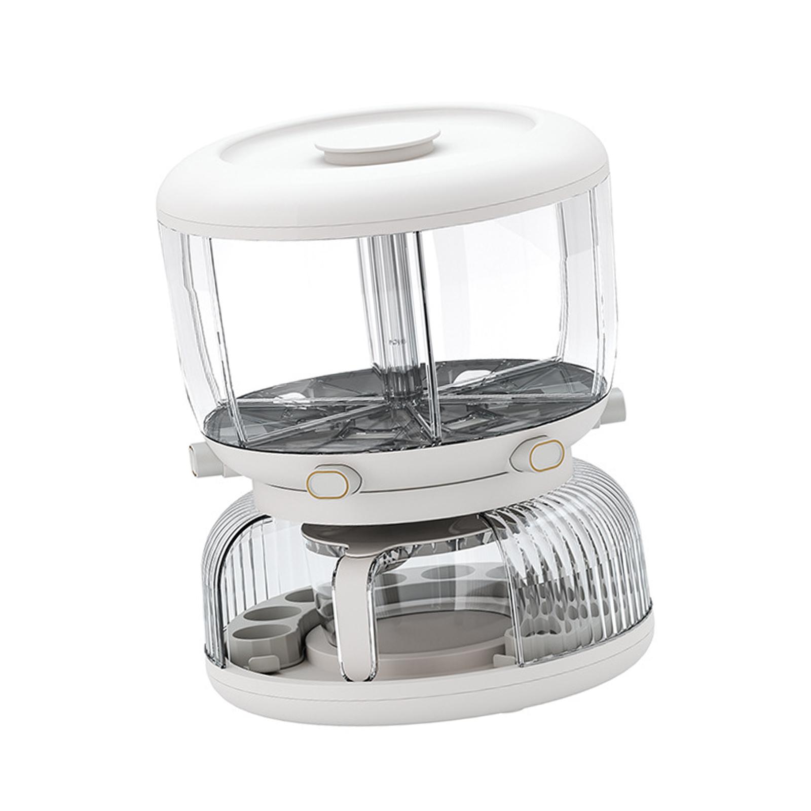 

Диспенсер для хлопьев, дозатор для риса, вращающийся контейнер для риса на 6 градусов, автоматический водонепроницаемый ящик для хранения риса для кухни белый