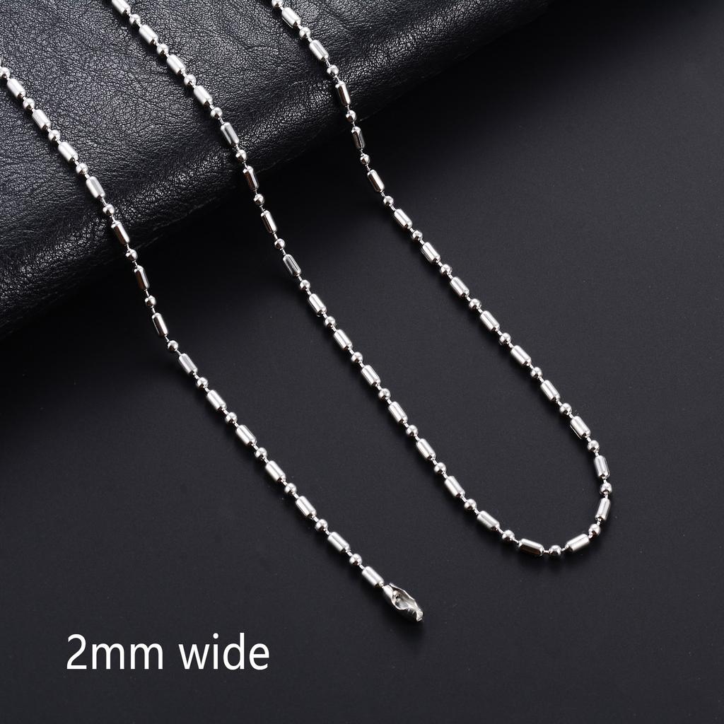 Fashion Stainless Steel Beads Necklace Link Bamboo Neck Chain for Men Women No Fade Collar Choker Copper Color Metal Jewelry