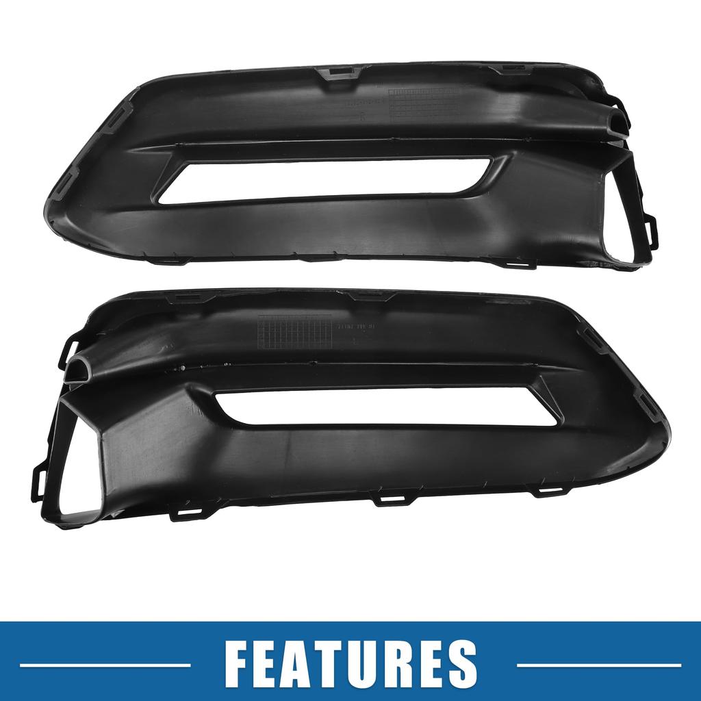ABSOPRO Car Front Fog Light Cover Grille and for Honda Accord Sport Touring ABS 2 Pieces (Left Right) EX, EX-L, (2018-2020), Plastic, Black,