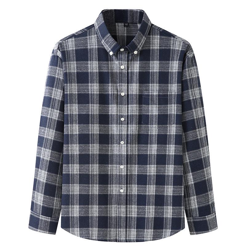 

Men s Plus Size Yarn-Dyed Plaid Flannel Shirt - Long Sleeve, Casual & Trendy 195/129