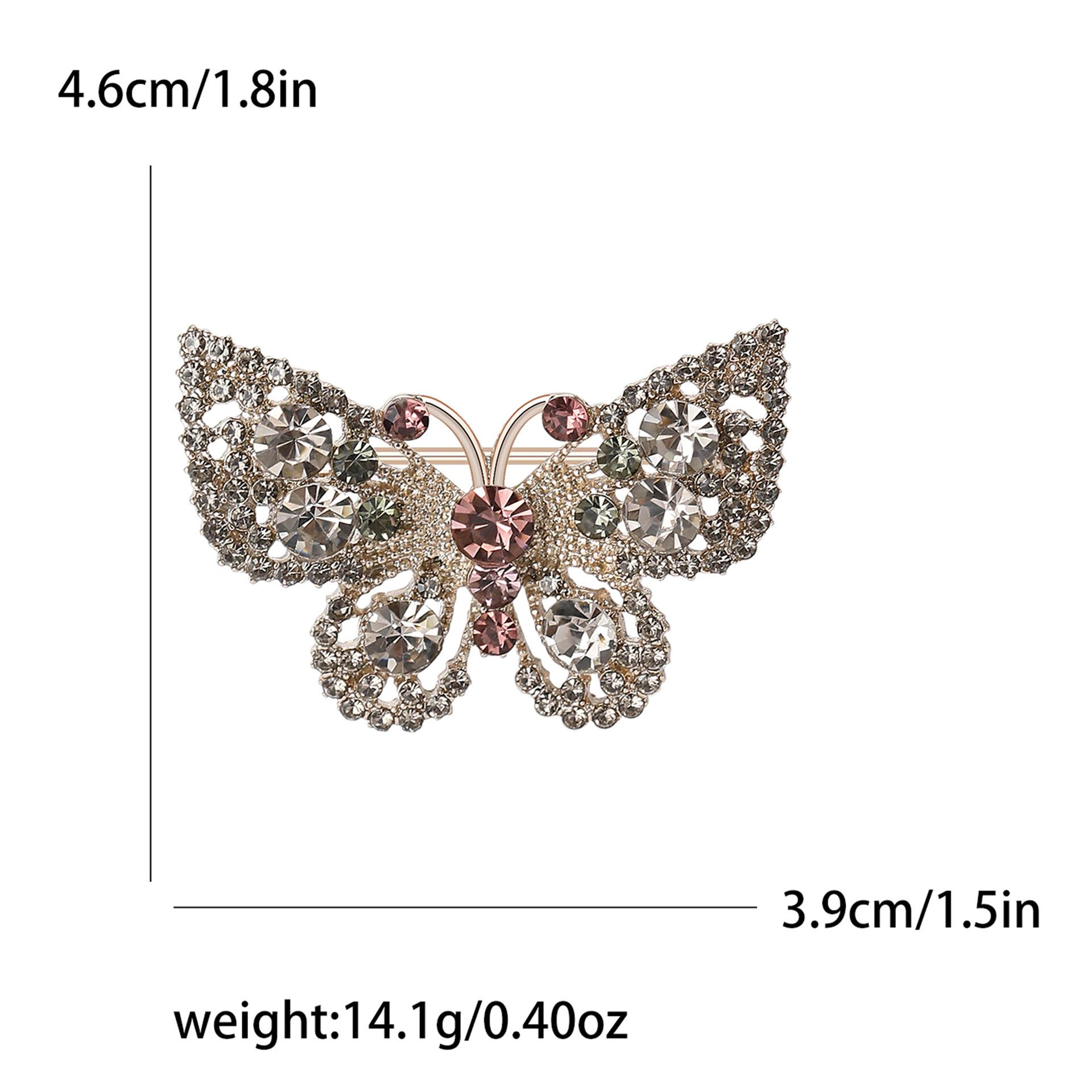 

Креативная брошь-бабочка со стразами, модная атмосфера, женское платье-чеонгсам, корсаж, ювелирное украшение, булавка