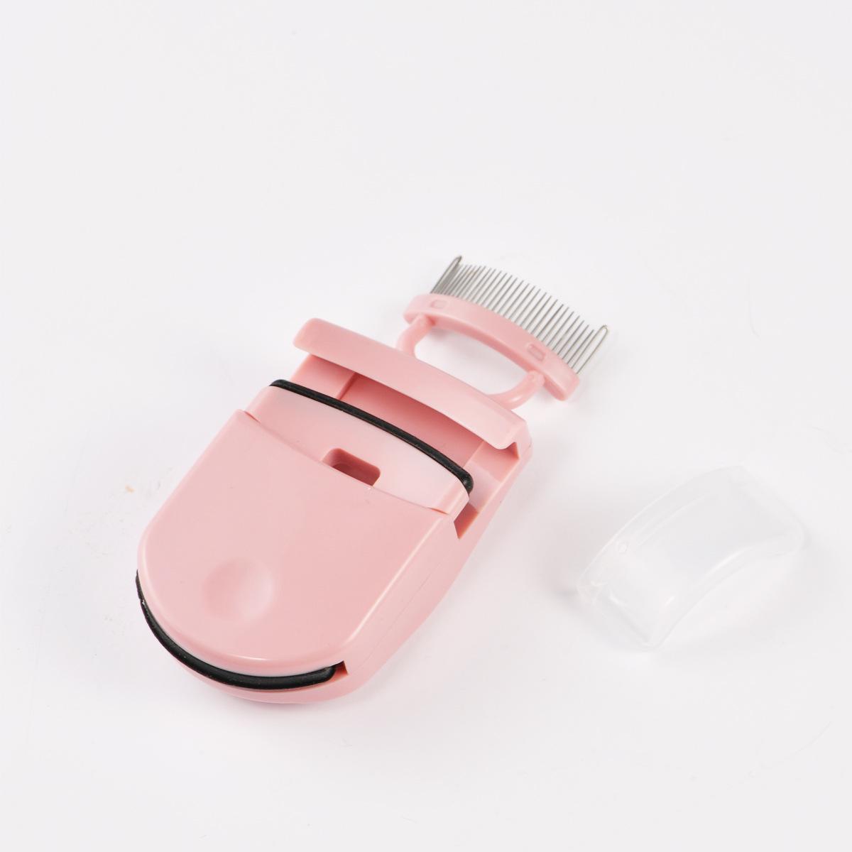 

Portable Eyelash Curler with Stainless Steel Comb for Beginners розовый