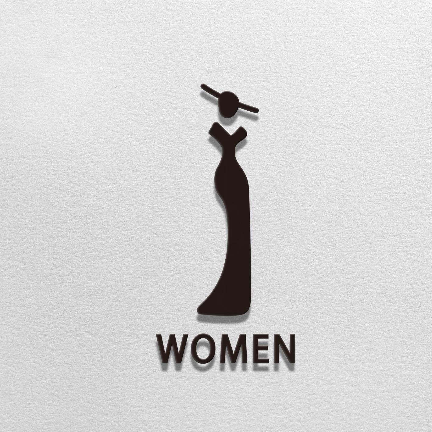 Acrylic 3D Restroom Door Sign: Male & Female Creative Style 11x18 cm