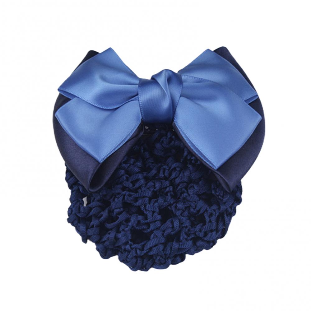 Hair Bun Cover Hairnet Lady Pro Bow Hair Clip Cover Bowknot Bun Snood Hairnet Bun Hair Net Ballet Dance Skating Crochet Hairnet