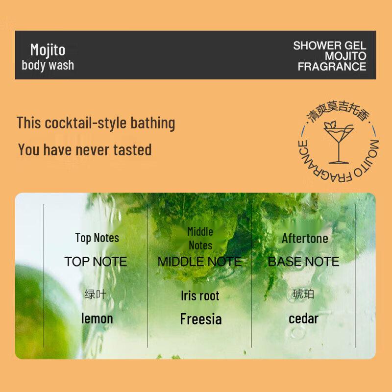 Li Ran Men's Mojito Amino Acid Shower Gel