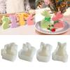 3D Rabbit Candle Mold Easter Themed Candle Mold for Making Candle Soap Plaster Ornament 3D Rabbit Resin Casting Molds