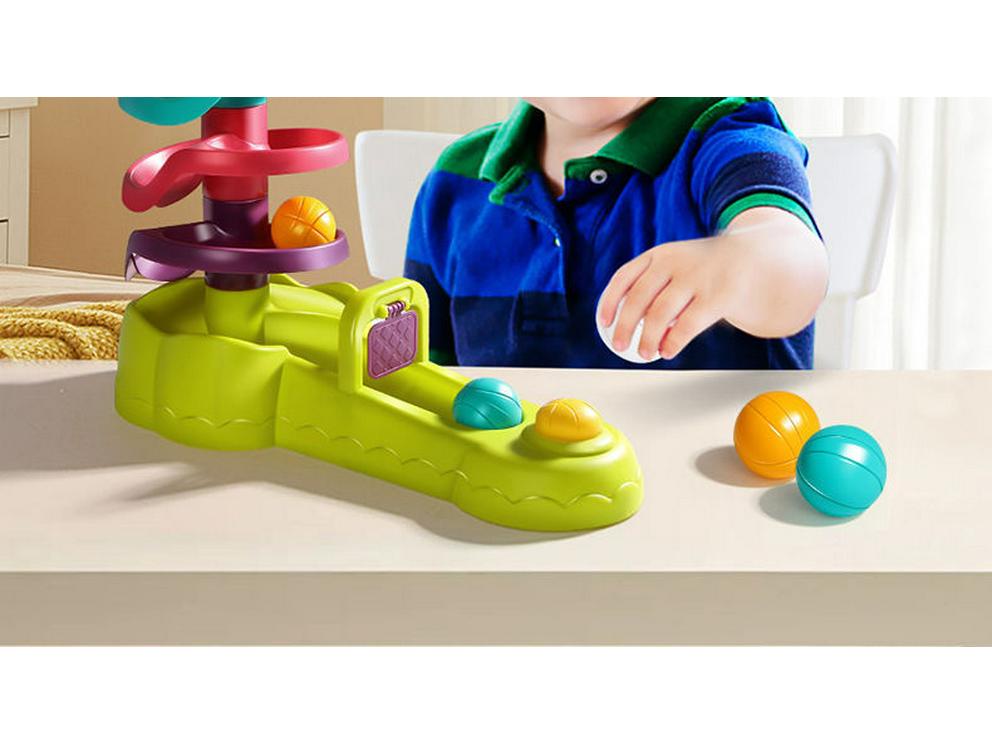 Guyu Kids' Spinning Track Toy: Educational Basketball & Rolling Balls Set for Toddlers