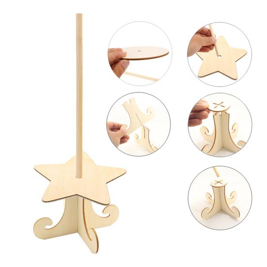 1 Set Donut-Präsentationsständer Kreative Form Wiederverwendbar Glatte Kante Gratfrei Breite Anwendung Einfache Montage Holz Lebensmittelqualität Dessert Donut-Halter für Bäckerei