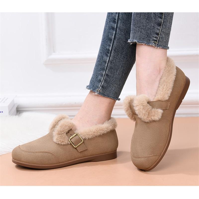 Women's Winter Anti Slip Cold Proof Warm And Thick Cotton Shoes With Added