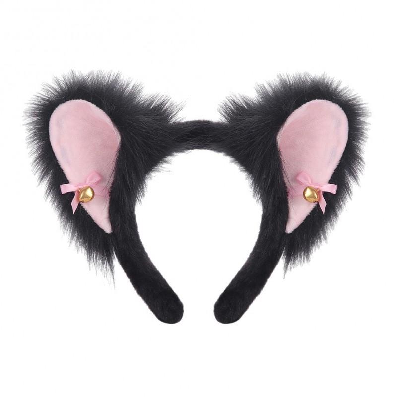 Handmade Faux Fur Fox Cat Ears Headband Lolita Cosplay Anime Convention Accessory