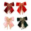 Velvet Christmas Bow 9" Crafts Gift Ribbon Twist Tie Xmas Wreath Windows Doors Walls Stairs Christmas Wedding Decor