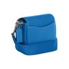 Coach Amelia 16 Logo Pebble Leather Saddle Bag Women Shoulder Bag Silver Bright-Blue CP001-SVA09