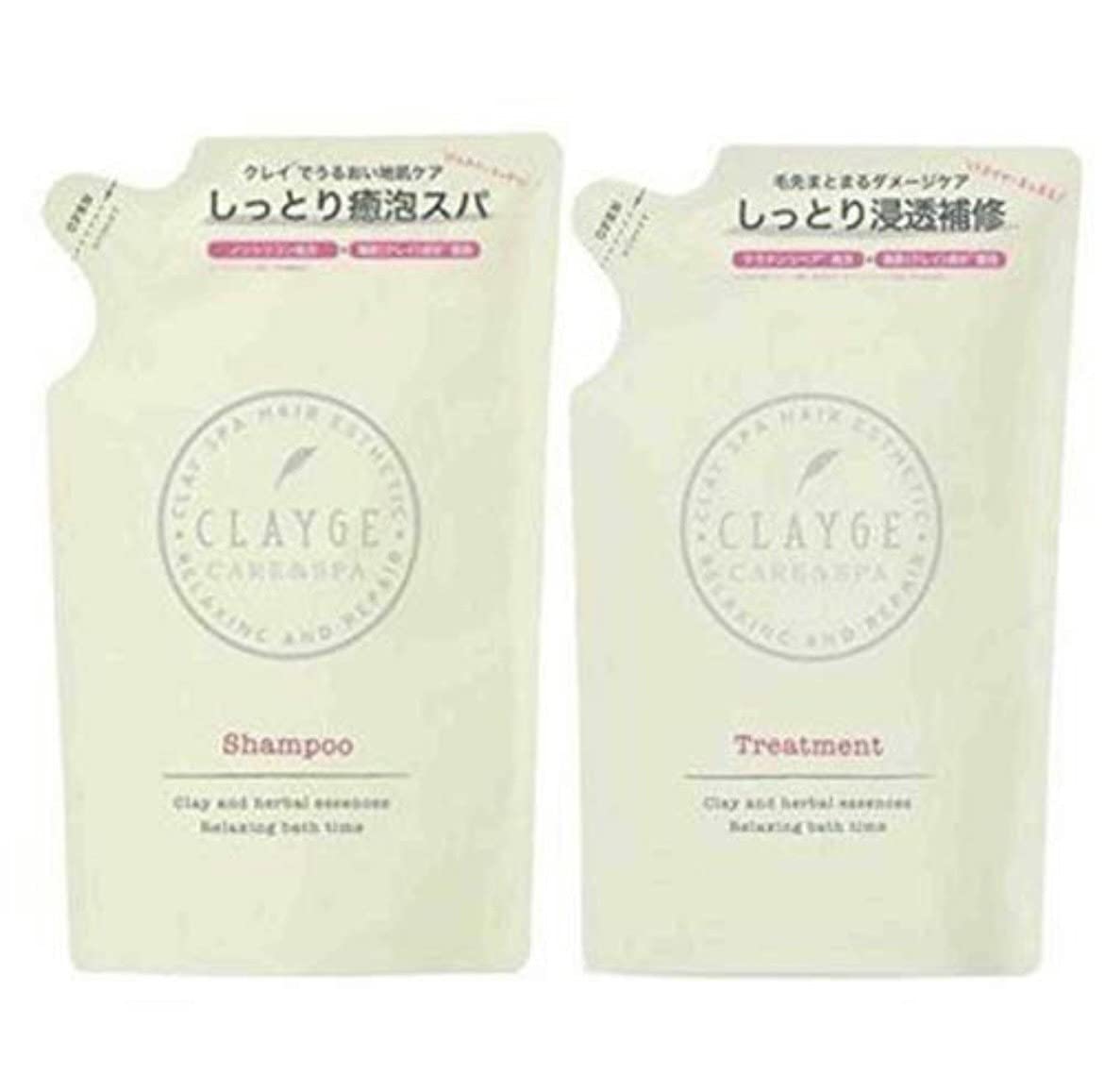 

CLAYGE Refill Set Shampoo 440ml Treatment 440ml Set Hot and Cold Head Spa Moist Damage Care [D] &