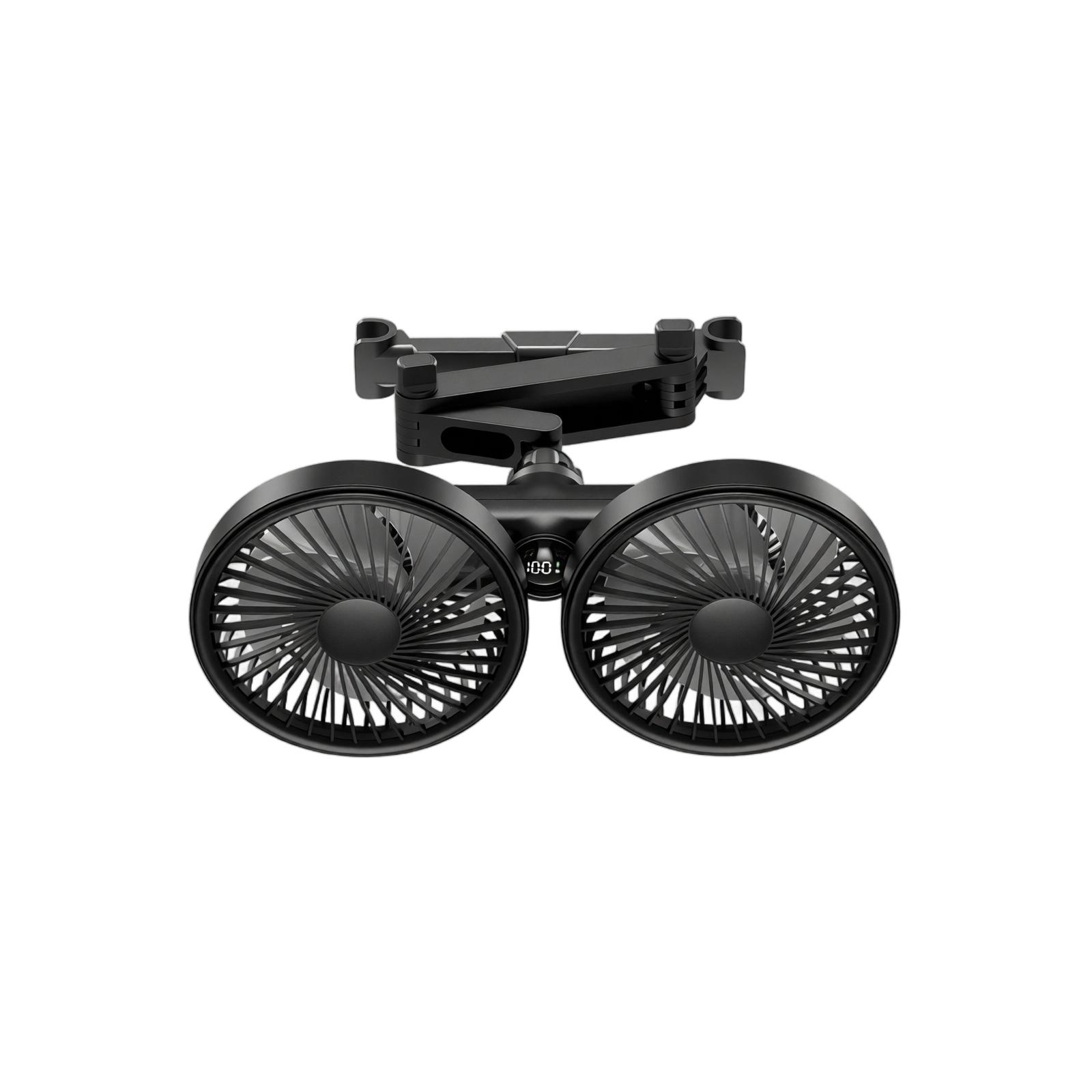 Upgraded Car Fan, Strong Wind, Multi-Angle Adjustable, Telescopic Extension for Rear , Portable Fan 1 чёрный
