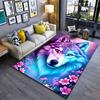 Mystical Wolf Nature Elegance Carpet Yoga Living Room Room Decor Children's Crawling Mat Doormat Area Rug Games Mat