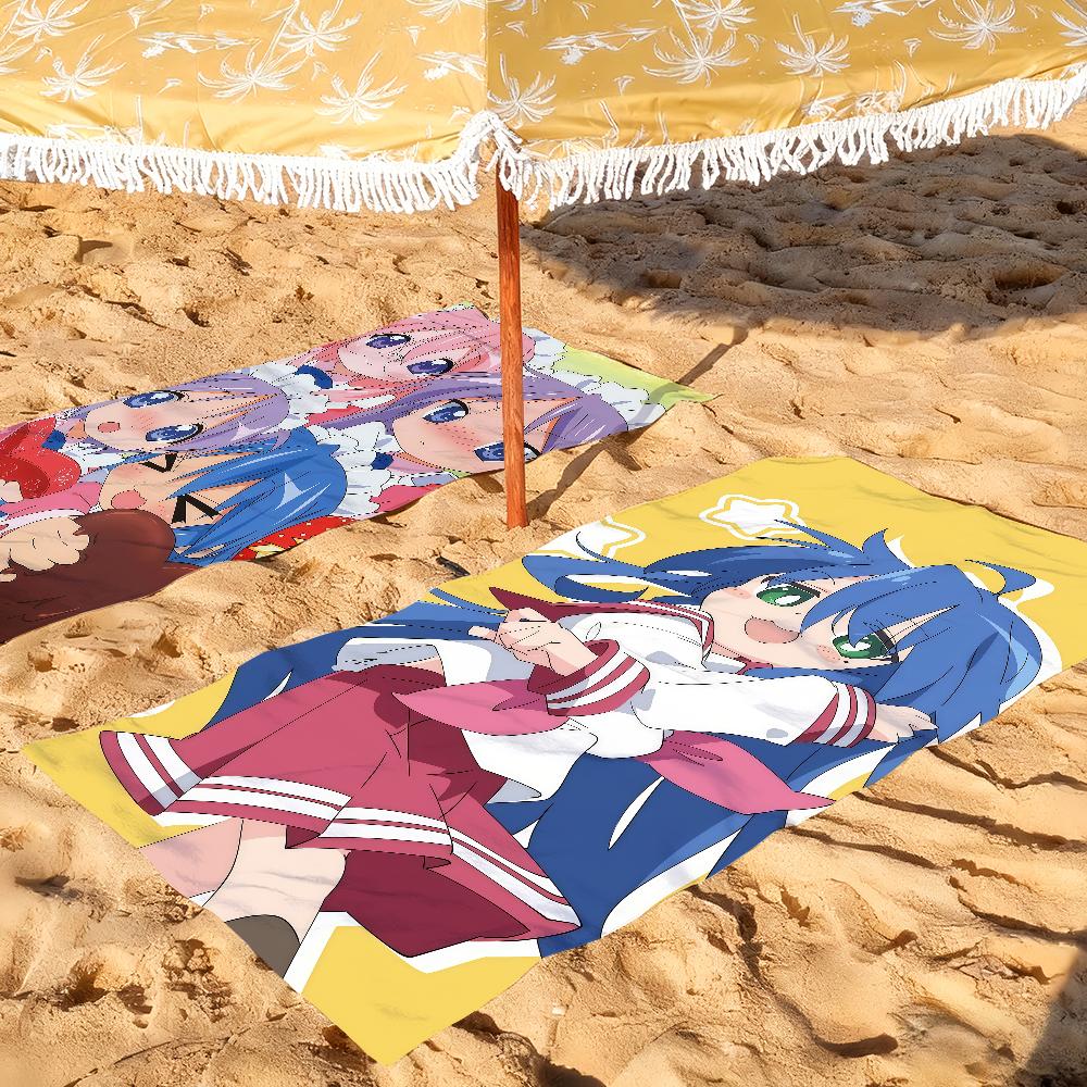 Cute anime L-Lucky Star Towel Drying Bath Towel Applicable To Light Swimming Camping Yoga Beach Out