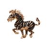 Retro Chinese Zodiac Auspicious Animal Horse Brooch, Women's High-end Exquisite Alloy Drip Oil Zebra Chest Flower, Men's Accessories