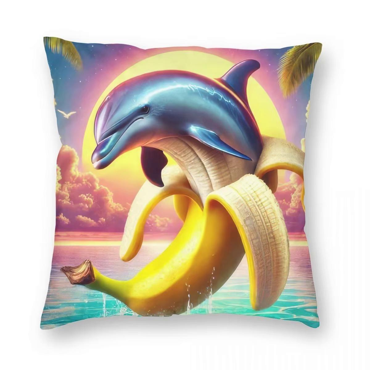 

Italian Brainrot Meme Tralalero Tralala Pillowcase Soft Polyester Cushion Cover Decor Brr Brr Patapim Pillow Case Cover 12x12Inch