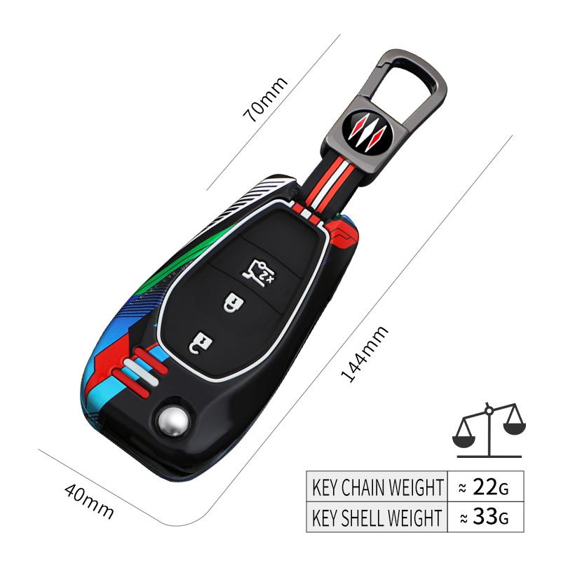 Styling Mouldings Zinc Alloy+Silicone Full  Car Key Case Cover for Chevrolet Cruze Cross Cobalt Captiva Spark Sonic Aveo Tracker