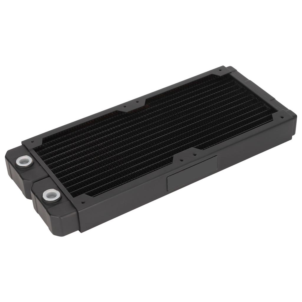 Water Cooling Radiator Red Copper Brass Steel G1 4 Thread 14 Pipes Fast Heat Dissipation Computer Radiator For 12cm Fan