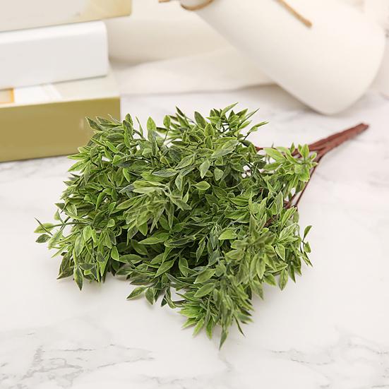 Easily Bent Artificial Leaf No Withering Plastic Delicately Cut Simulation Plant Wedding Decor