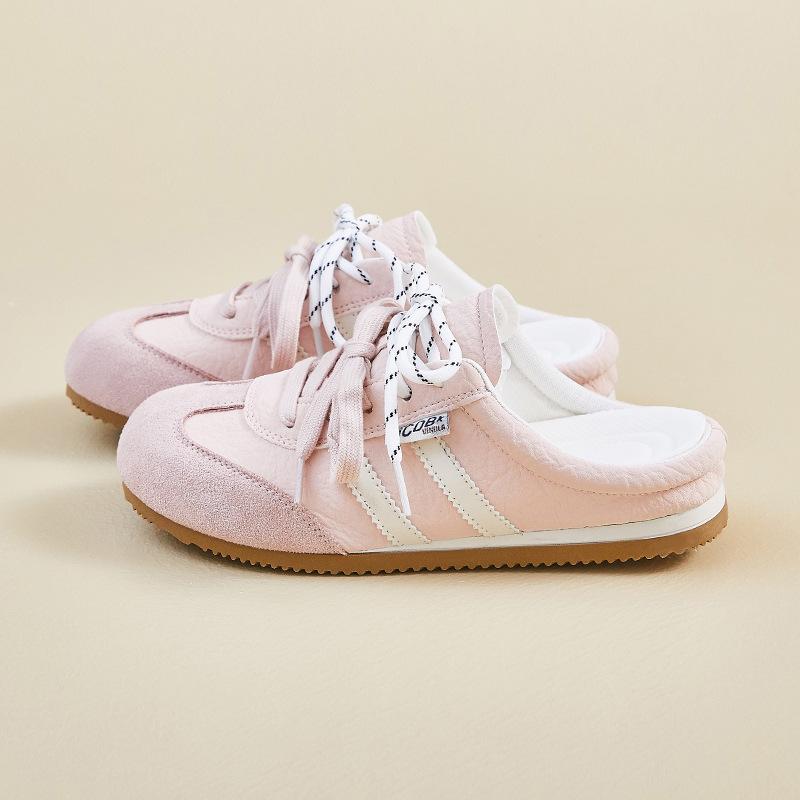 Retro yellow inner heightening bag head half slippers women's summer outer wear 2025 new non-slip soft bottom cool slippers