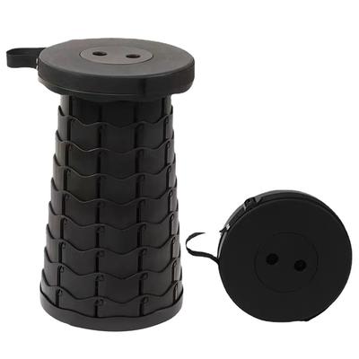 Retractable Folding Stools Height Adjustable Hard Wearing Telescoping Stool with Retractable