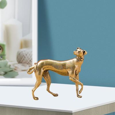 Brass Dog Figurine,Animals Decor Ornaments Home Tea Table Festival Decorations, Decorative
