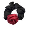 2024 Premium Satin Rose Hair Scrunchie: High-Elastic, Durable, Trendy