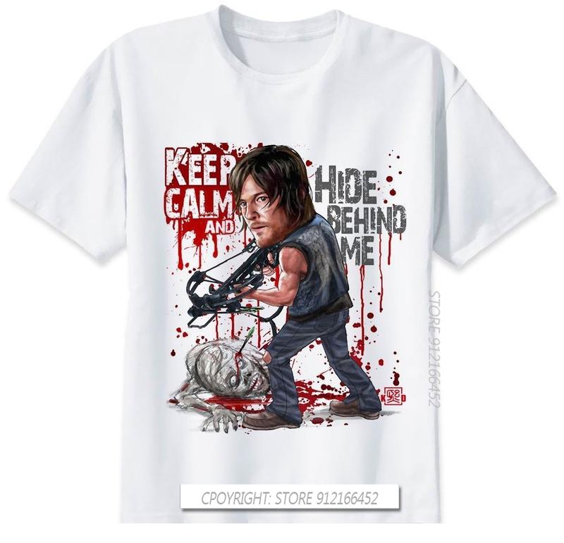 

New The Walking Dead Keep Calm Behind Daryl Fashion Men Women 3D T Shirt Short Sleeve Streetwear Plus Size 3XL T-Shirts - Men... S разноцветный