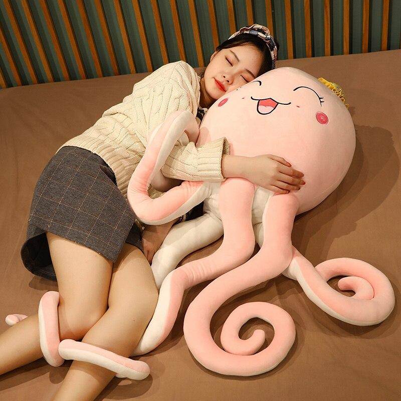 Lovely Octopus Plush Toys Cartoon Squid Pillow Toys Stuffed Soft Animal Sleep Cushion for Baby Kids Birthday Gifts