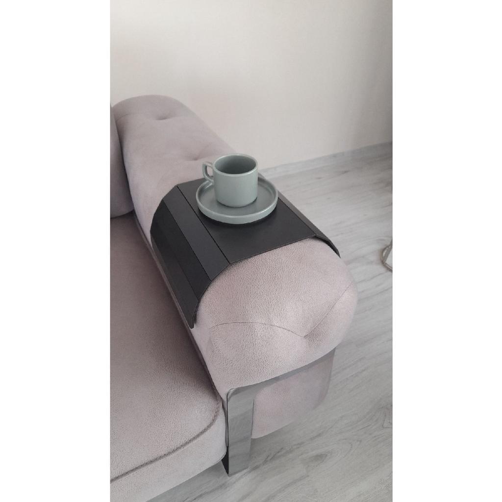 Sofa Tray Side Table Brown Medium Fixed 15 Cm Placemat Hm658