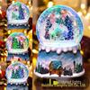 Castle In the Sky Crystal Music Box: Glowing Snowfall Ornament for Christmas & Children's Day